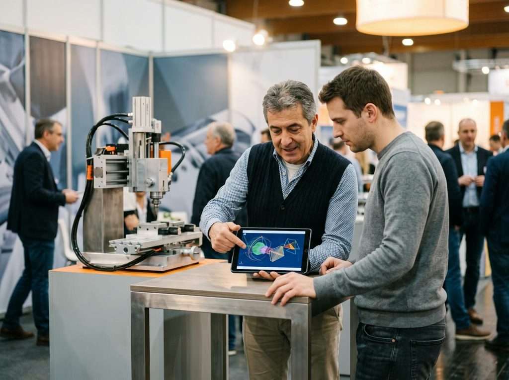 Preventivi in fiera, foto illustrativa generata con AI
