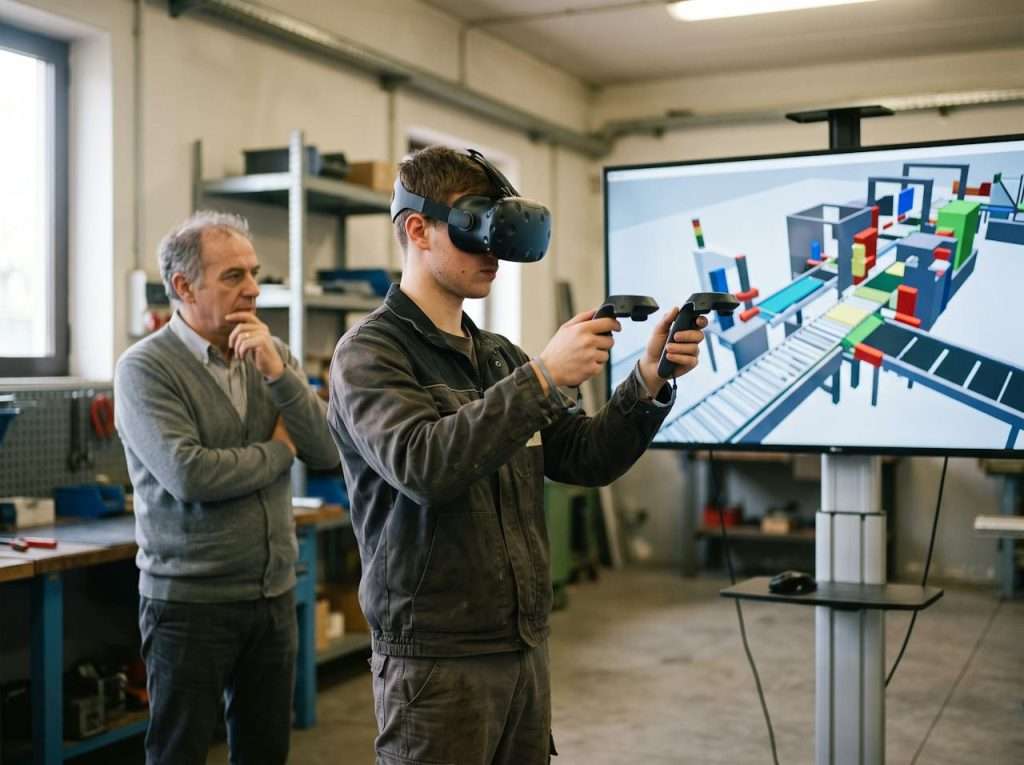Formazione sulla linea, foto illustrativa generata con AI