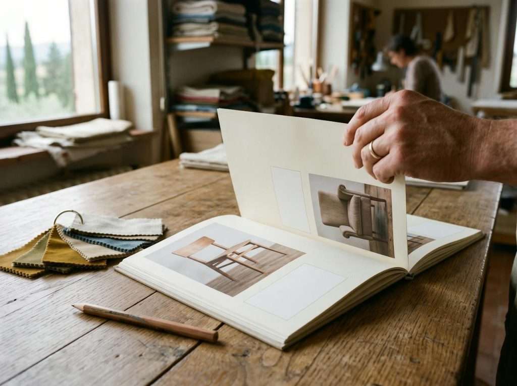 Cataloghi stampati, foto illustrativa generata con AI