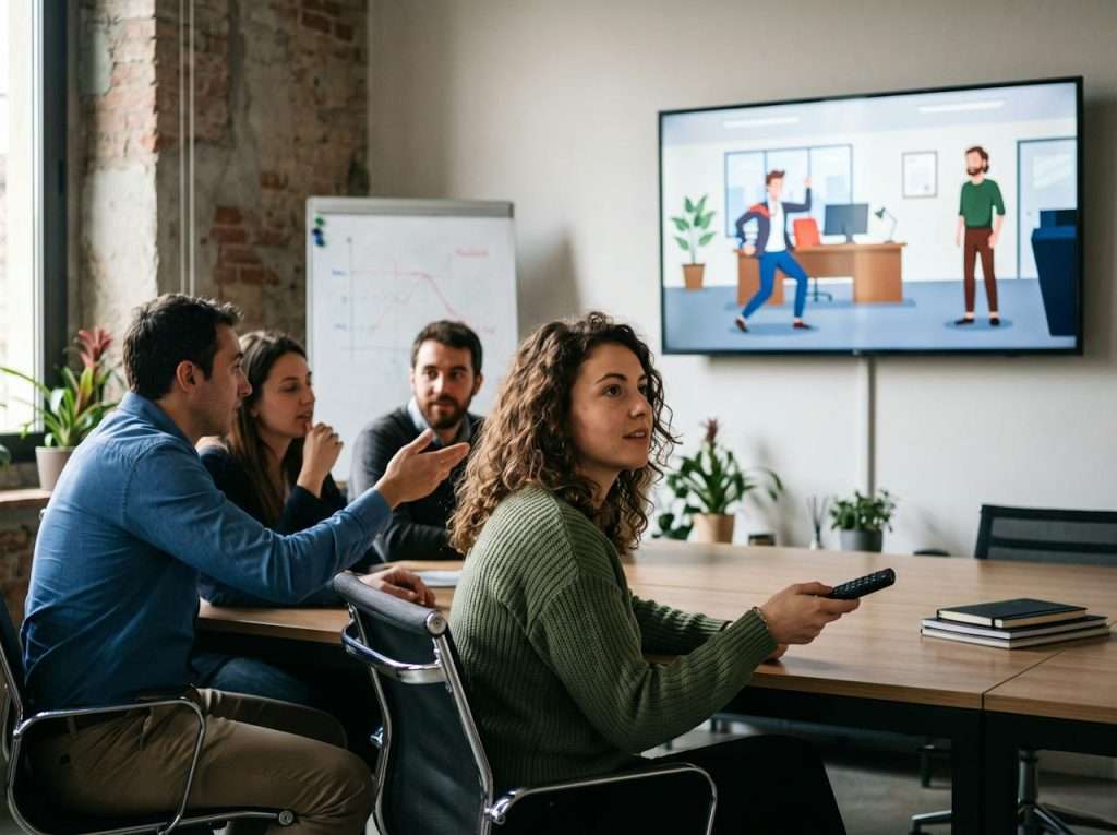 Formazione commerciale, foto illustrativa generata con AI