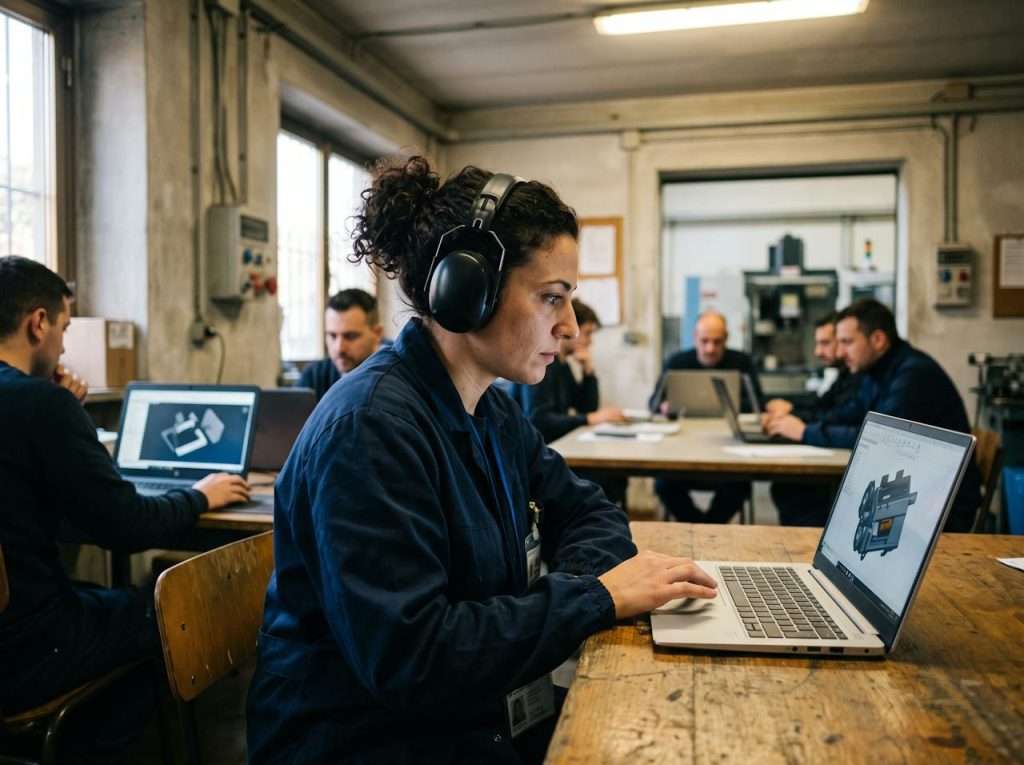 Moduli e-learning interattivi, foto illustrativa generata con AI
